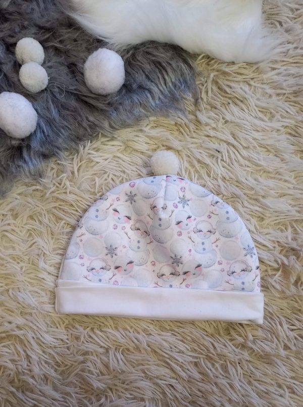 ČEPIČKA S BAMBULKOU sněhulák