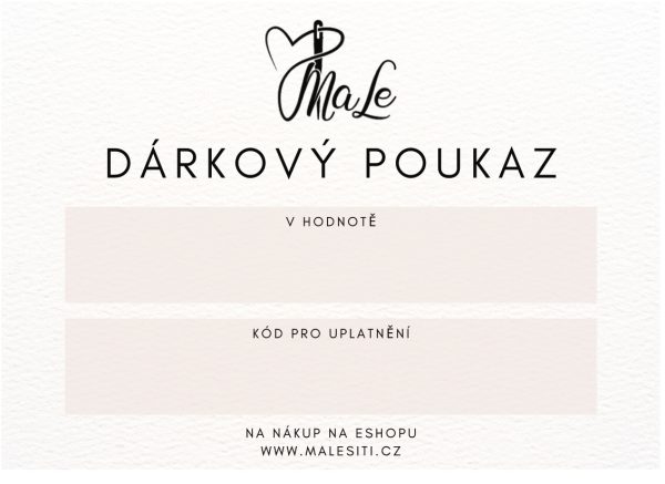 Dárkový poukaz - 500 Kč